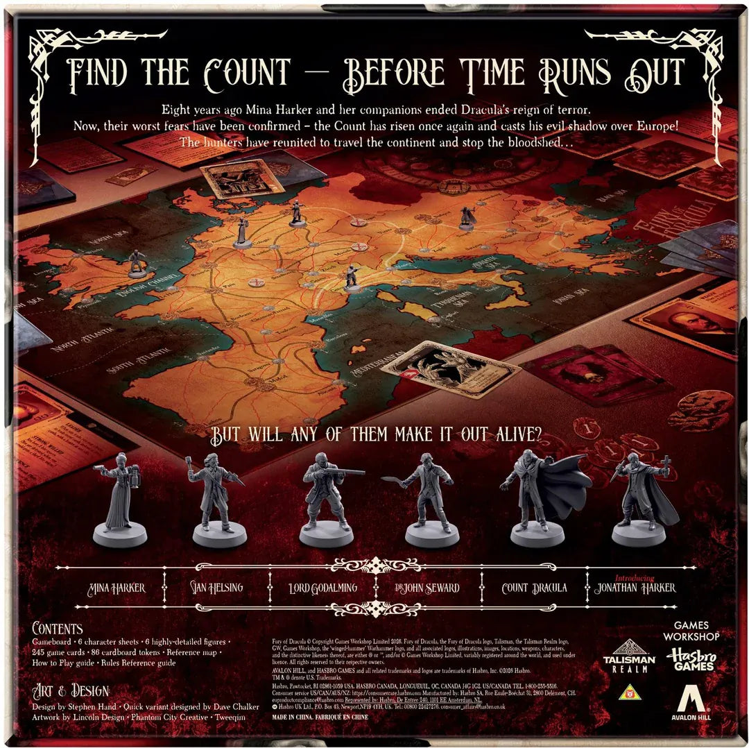 fury of dracula 4th edition card sleeves Avalon Hill