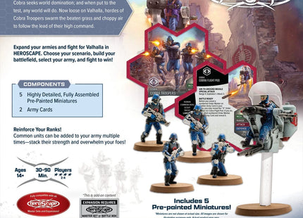 Gamers Guild AZ Heroscape G.I. JOE Heroscape: COBRA Troopers & COBRA Flight Pod Common Army Expansion [Premium Painted Edition] (Pre-Order) Renegade Game Studios