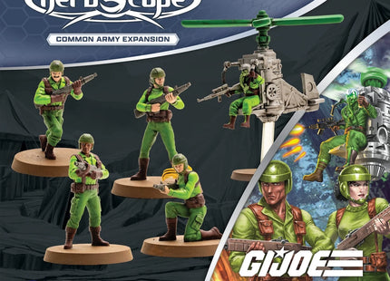 Gamers Guild AZ Heroscape G.I. JOE Heroscape: Greenshirts & Battle Copter Common Army Expansion [Unpainted Edition] (Pre-Order) Renegade Game Studios