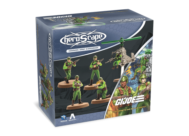 Gamers Guild AZ Heroscape G.I. JOE Heroscape: Greenshirts & Battle Copter Common Army Expansion [Unpainted Edition] (Pre-Order) Renegade Game Studios