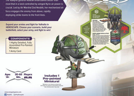 Gamers Guild AZ Heroscape Heroscape: Air Marshal Zed Nesbitt Army Expansion Painted Edition (Pre-Order) Renegade Game Studios