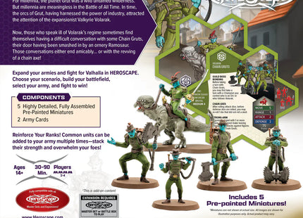 Gamers Guild AZ Heroscape Heroscape: Chain Gruts & Ramosaur Rider Common Army Expansion [Painted] (Pre-Order) Renegade Game Studios