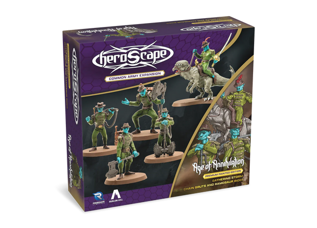 Gamers Guild AZ Heroscape Heroscape: Chain Gruts & Ramosaur Rider Common Army Expansion [Painted] (Pre-Order) Renegade Game Studios