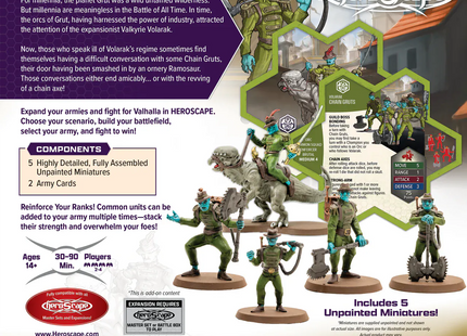 Gamers Guild AZ Heroscape Heroscape: Chain Gruts & Ramosaur Rider Common Army Expansion [Unpainted] (Pre-Order) Renegade Game Studios