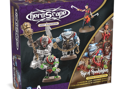 Gamers Guild AZ Heroscape Heroscape: Crimson Widow & Dreadnoughts of Caraway Cavern Army Expansion (Painted) (Pre-Order) Renegade Game Studios