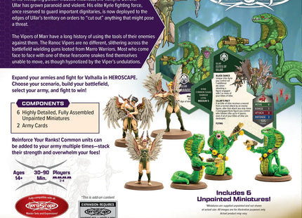 Gamers Guild AZ Heroscape Heroscape: Elites of Ullar & Ranoc Vipers Common Army Expansion [Unpainted] (Pre-Order) Renegade Game Studios