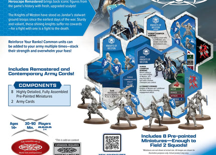 Gamers Guild AZ Heroscape Heroscape: Knights of Weston Remastered Army Expansion [Painted] (Pre-Order) Renegade Game Studios