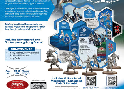 Gamers Guild AZ Heroscape Heroscape: Knights of Weston Remastered Army Expansion [Unpainted] (Pre-Order) Renegade Game Studios