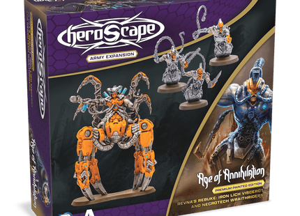 Gamers Guild AZ Heroscape Heroscape: Revna's Rebuke: Iron Lich Viscerot and Necrotech Wraithriders Army Expansion Premium Painted (Pre-Order) Renegade Game Studios