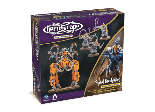 Gamers Guild AZ Heroscape Heroscape: Revna's Rebuke: Iron Lich Viscerot and Necrotech Wraithriders Army Expansion Premium Painted (Pre-Order) Renegade Game Studios