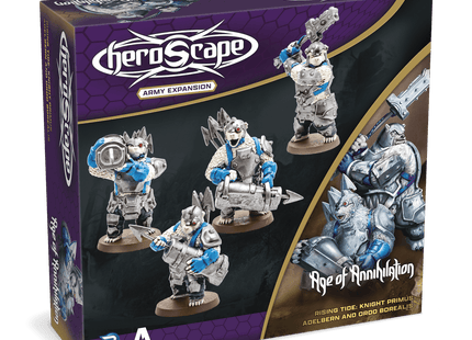 Gamers Guild AZ Heroscape Heroscape: Rising Tide – Knight Primus Adelbern & Ordo Borealis Army Expansion [Premium Painted Edition] (Pre-Order) Renegade Game Studios