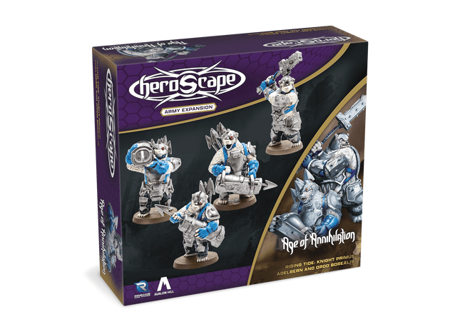 Gamers Guild AZ Heroscape Heroscape: Rising Tide – Knight Primus Adelbern & Ordo Borealis Army Expansion [Premium Painted Edition] (Pre-Order) Renegade Game Studios