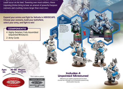 Gamers Guild AZ Heroscape Heroscape: Rising Tide – Knight Primus Adelbern & Ordo Borealis Army Expansion [Premium Painted Edition] (Pre-Order) Renegade Game Studios