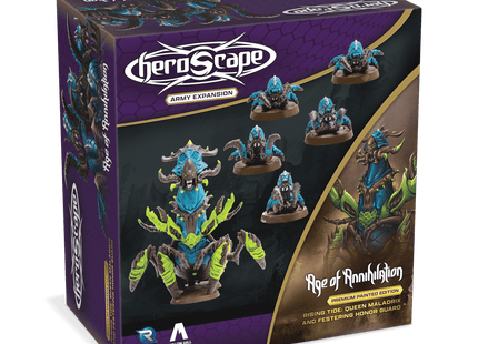 Gamers Guild AZ Heroscape Heroscape: Rising Tide – Queen Maladrix & Festering Honor Guard Army Expansion [Premium Painted Edition] (Pre-Order) Renegade Game Studios