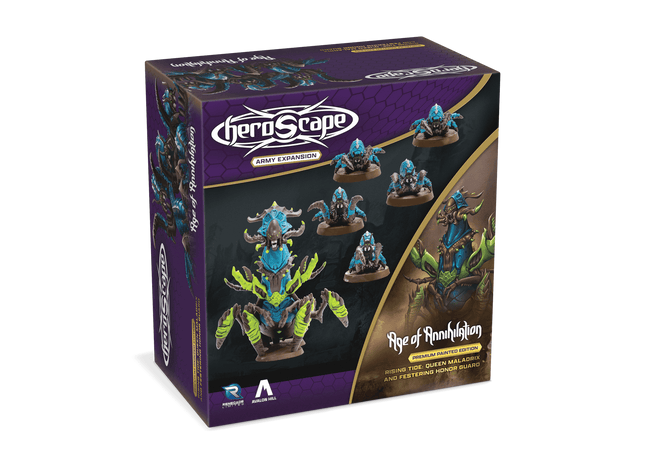 Gamers Guild AZ Heroscape Heroscape: Rising Tide – Queen Maladrix & Festering Honor Guard Army Expansion [Premium Painted Edition] (Pre-Order) Renegade Game Studios