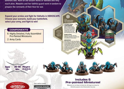 Gamers Guild AZ Heroscape Heroscape: Rising Tide – Queen Maladrix & Festering Honor Guard Army Expansion [Premium Painted Edition] (Pre-Order) Renegade Game Studios