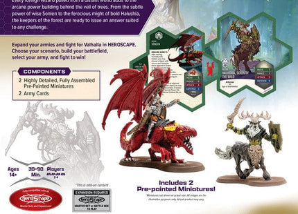 Gamers Guild AZ Heroscape Heroscape: Rising Tide – Sonlen & Halushia, Scion of the Wild Army Expansion [remium Painted Edition] (Pre-Order) Renegade Game Studios