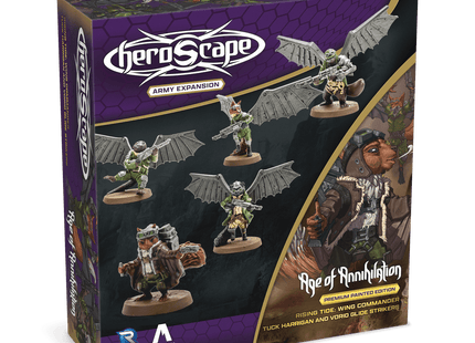 Gamers Guild AZ Heroscape Heroscape: Rising Tide – Wing Commander Tuck Harrigan & Vorid Glidestrikers Army Expansion [Premium Painted Edition] (Pre-Order) Renegade Game Studios