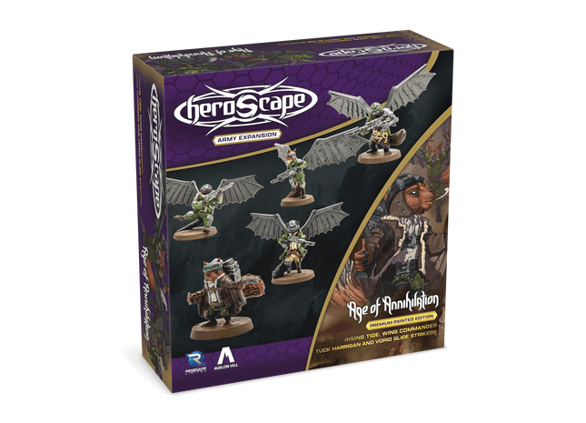 Gamers Guild AZ Heroscape Heroscape: Rising Tide – Wing Commander Tuck Harrigan & Vorid Glidestrikers Army Expansion [Premium Painted Edition] (Pre-Order) Renegade Game Studios