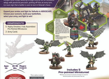 Gamers Guild AZ Heroscape Heroscape: Rising Tide – Wing Commander Tuck Harrigan & Vorid Glidestrikers Army Expansion [Premium Painted Edition] (Pre-Order) Renegade Game Studios