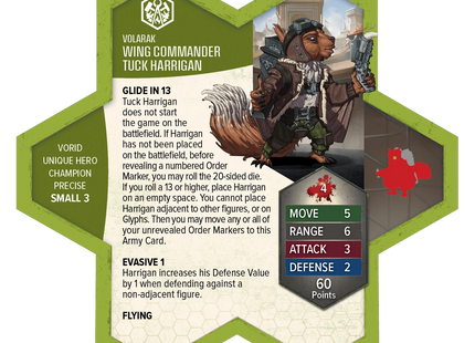 Gamers Guild AZ Heroscape Heroscape: Rising Tide – Wing Commander Tuck Harrigan & Vorid Glidestrikers Army Expansion [Unpainted] Renegade Game Studios