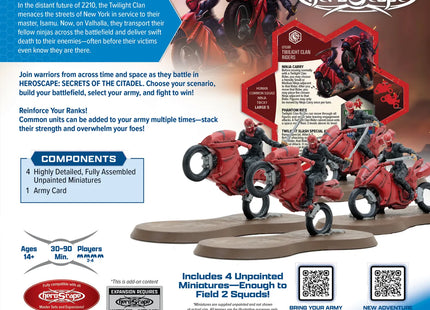Gamers Guild AZ Heroscape Heroscape: Twilight Clan Riders Army Expansion [Unpainted] (Pre-Order) Renegade Game Studios