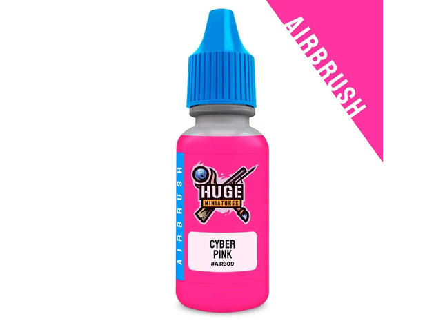 Gamers Guild AZ Huge Miniatures Huge Miniatures: Fluorescent Airbrush Paint - Cyber Pink Huge Miniatures