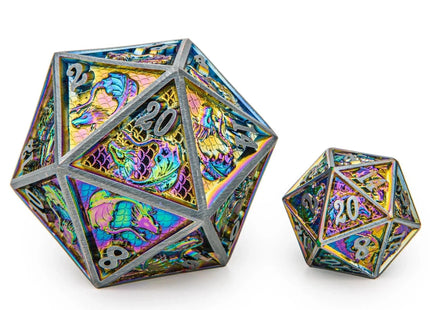Gamers Guild AZ HYMGHO 45mm Dragon D20 -Brushed Rainbow HYMGHO