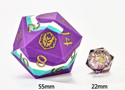 Gamers Guild AZ HYMGHO 55mm Chonk Rubber Silicon D20 - Celestial Gleam HYMGHO