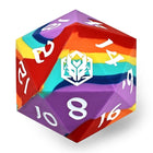 Gamers Guild AZ HYMGHO 55mm Chonk Rubber Silicon D20 - Rainbow Realms HYMGHO