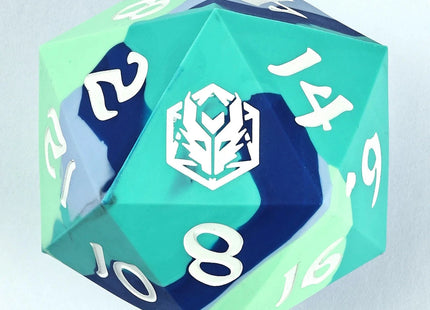 Gamers Guild AZ HYMGHO 55mm Chonk Rubber Silicon D20- The Ice Ball HYMGHO