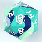 Gamers Guild AZ HYMGHO 55mm Chonk Rubber Silicon D20- The Ice Ball HYMGHO