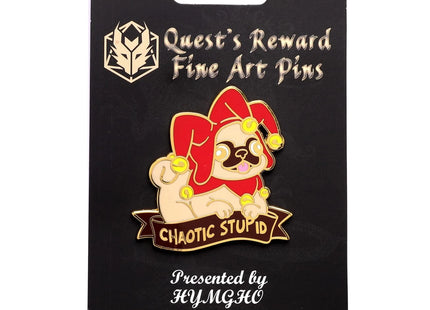 Gamers Guild AZ HYMGHO Alternative Alignments Enamel Pin - Chaotic Stupid Pug HYMGHO
