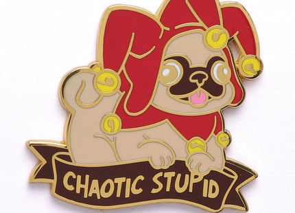 Gamers Guild AZ HYMGHO Alternative Alignments Enamel Pin - Chaotic Stupid Pug HYMGHO