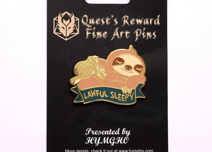 Gamers Guild AZ HYMGHO Alternative Alignments Enamel Pin - Lawful Sleepy Sloth HYMGHO