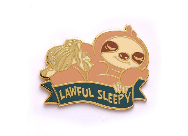 Gamers Guild AZ HYMGHO Alternative Alignments Enamel Pin - Lawful Sleepy Sloth HYMGHO