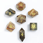 Gamers Guild AZ HYMGHO BRB062: Dragon's Hoard Gemstone Dice Set - Petrified Wood HYMGHO