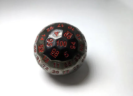 Gamers Guild AZ HYMGHO BRD10007: Titan's Fist Metal D100 Dice - Black w/ Blood HYMGHO