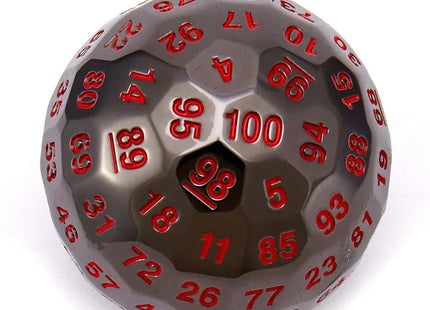 Gamers Guild AZ HYMGHO BRD10007: Titan's Fist Metal D100 Dice - Black w/ Blood HYMGHO
