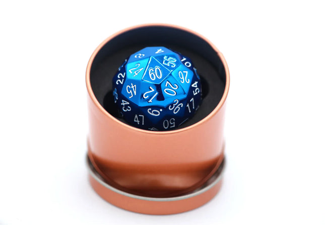 Gamers Guild AZ HYMGHO BRD6002 Titan's Fist Metal D60 Dice - Blue w/ White HYMGHO