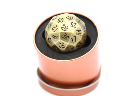 Gamers Guild AZ HYMGHO BRD6003 Titan's Fist Metal D60 Dice - Ancient Bronze HYMGHO