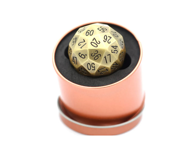Gamers Guild AZ HYMGHO BRD6003 Titan's Fist Metal D60 Dice - Ancient Bronze HYMGHO