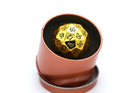Gamers Guild AZ HYMGHO BRD6006: Titan's Fist Metal D60 Dice - Gold w/ Black HYMGHO