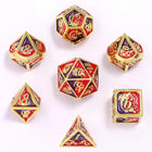Gamers Guild AZ HYMGHO BRL119: Solid Metal Dragon Dice - gold w/Red & Purple HYMGHO