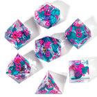 Gamers Guild AZ HYMGHO BRR029: Captured Magic Sharp Edge Resin Dice Set - Vapor Wave Blossom HYMGHO