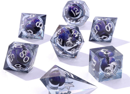 Gamers Guild AZ HYMGHO BRR057 Captured Magic Liquid Core Hand Sanded Sharp Edge Resin - Dragon's Eye Purple HYMGHO