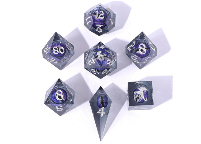 Gamers Guild AZ HYMGHO BRR057 Captured Magic Liquid Core Hand Sanded Sharp Edge Resin - Dragon's Eye Purple HYMGHO