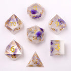 Gamers Guild AZ HYMGHO BRR073: Captured Magic: Sharp Edge Resin Dice Set - Cloud Blossom HYMGHO