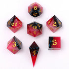 Gamers Guild AZ HYMGHO BRR079: Captured Magic Sharp Edge Resin Dice Set - Magma Dip HYMGHO