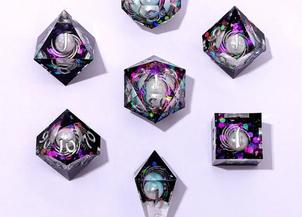 Gamers Guild AZ HYMGHO BRR094: Captured Magic Sharp Edge Resin Dice - Celestial Pearl HYMGHO